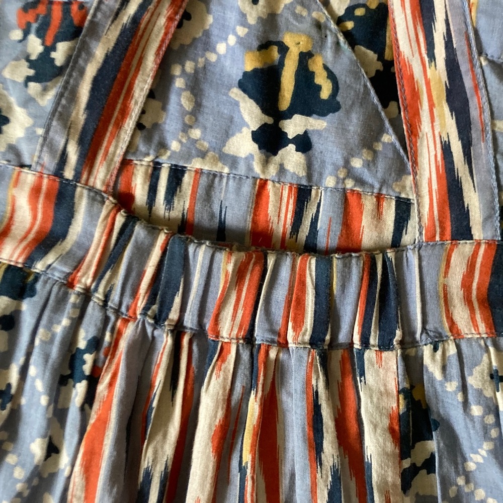 Boho hippie Vintage Urban Outfitters Blue Maxi Cotton Sun Dress - Picture 12 of 16